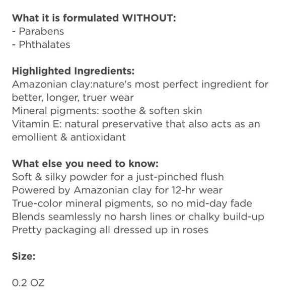 🌻 TARTE BIG EGO AMAZONIAN CLAY BLUSH NEW FULL SIZE - Picture 6 of 9